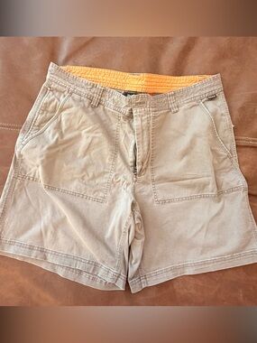 Howler Brothers Beige Shorts with Orange Lining